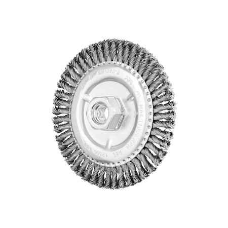 Pferd 4-7/8" Stringer Bead Knot Wheel - .020 CS Wire, 5/8-11 Thread, 48 Knots 82483